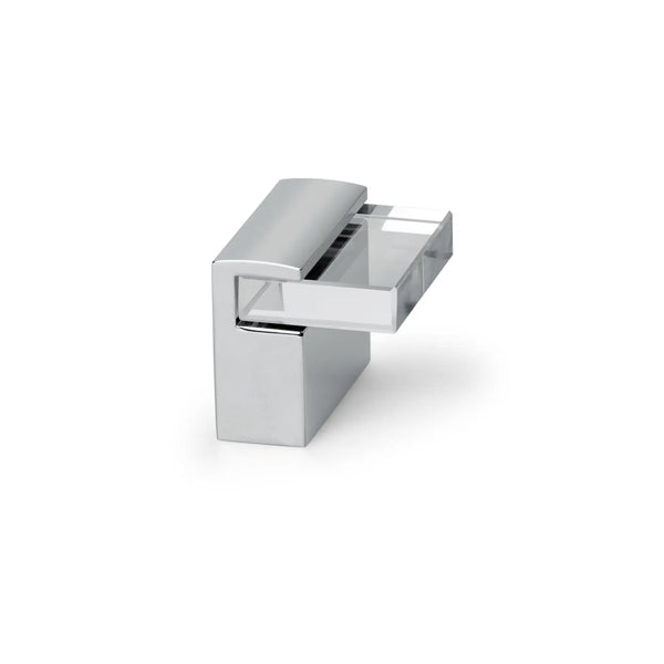 Buton din sticlă Viefe Glass, crom lustruit și sticlă securizată, 30 mm
