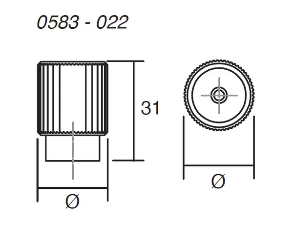Buton mobilier Viefe Arpa, alamă întunecată periată, Ø 22 mm - imagine 3