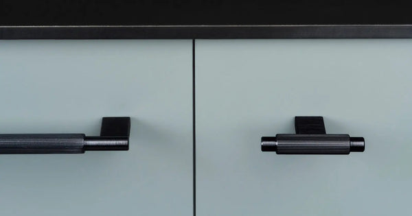 Buton mobilier Viefe Arpa, negru periat, 70 × 35 mm - imagine 5