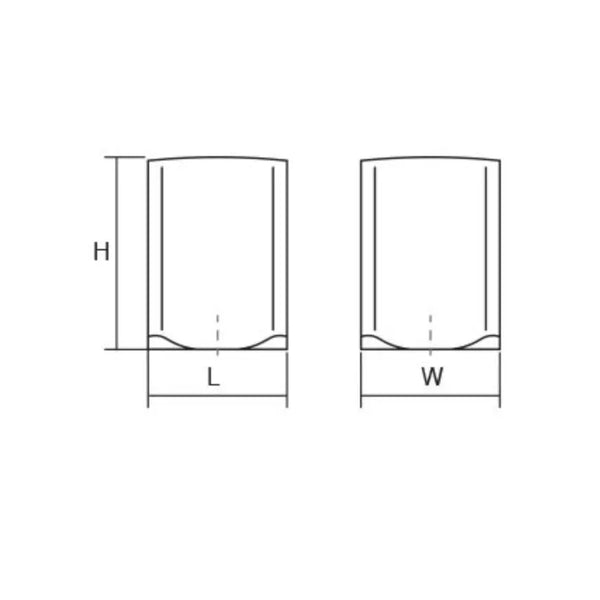 Buton mobilier Viefe Bin, crom periat, 20 mm - imagine 2