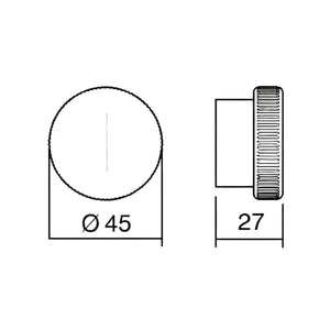 Buton mobilier Viefe Boto, alamă cava periată, Ø 45 mm