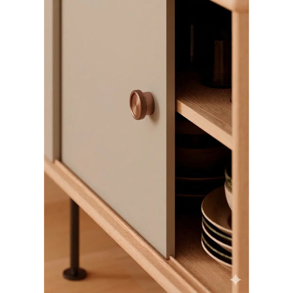 Buton mobilier Viefe Boto, bronz periat, Ø 45 mm - imagine 2