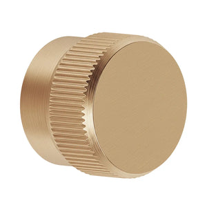 Buton mobilier Viefe Brooklyn Big, alamă cava periată, Ø 40 mm - imagine 3