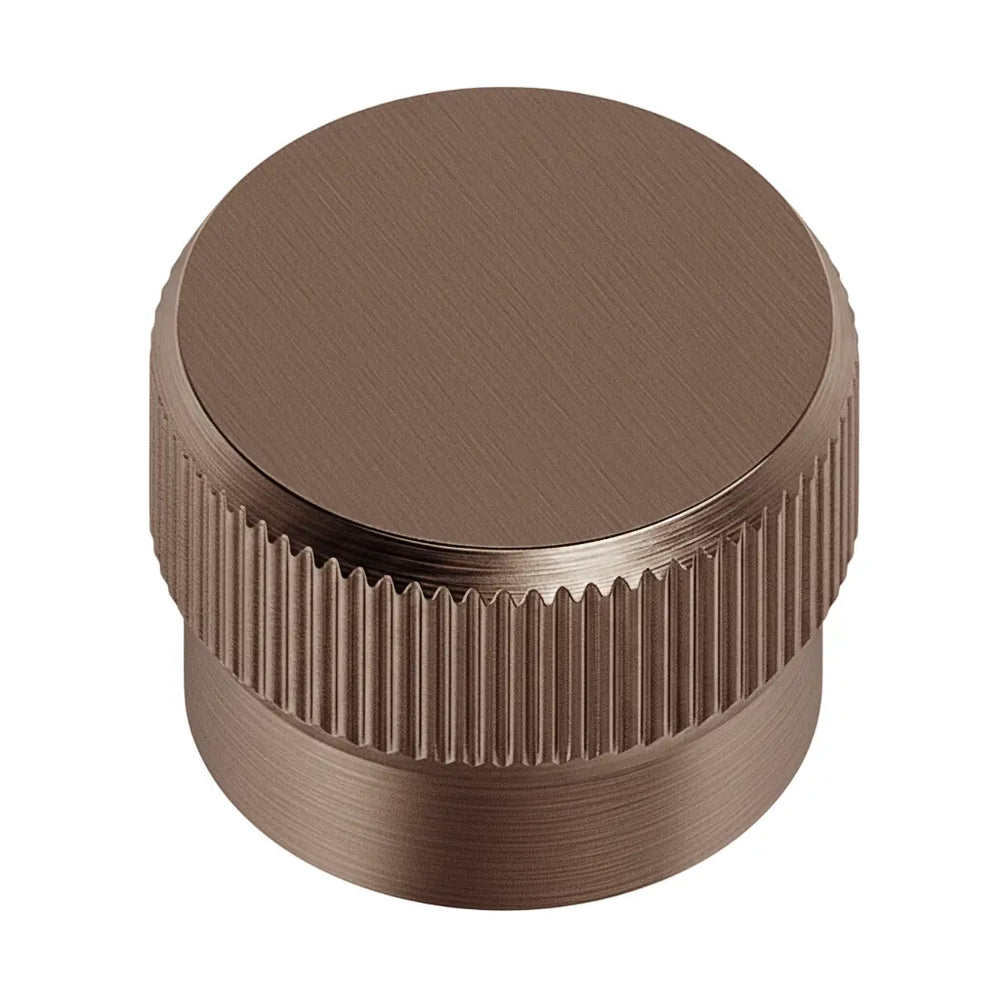 Buton mobilier Viefe Brooklyn Big, bronz periat, Ø 40 mm