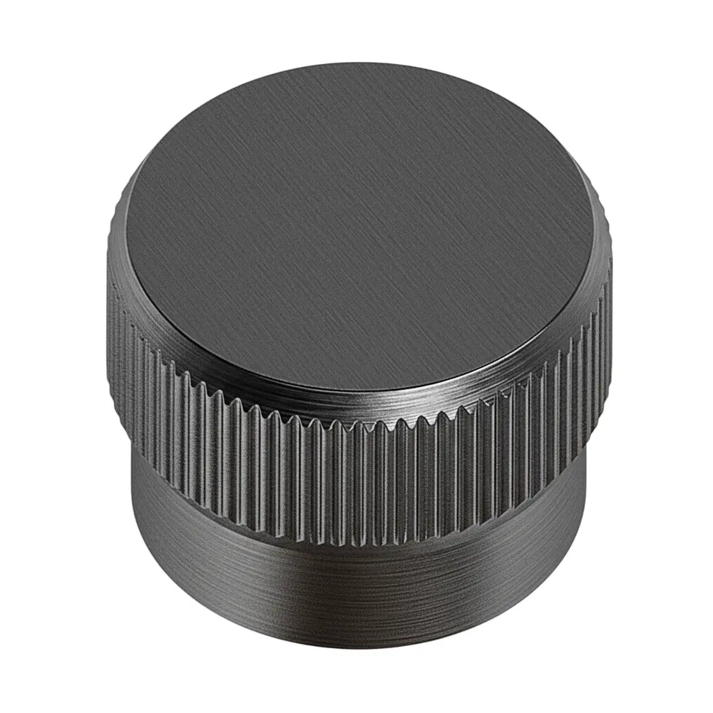Buton mobilier Viefe Brooklyn Big, negru titan, Ø 40 mm
