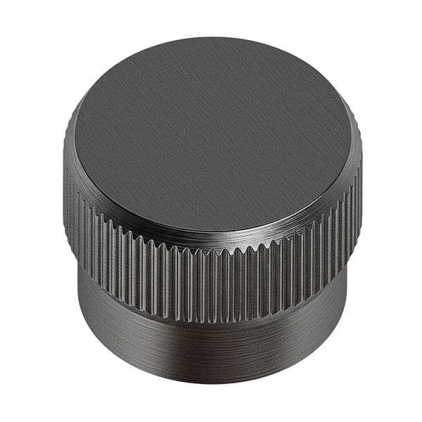 Buton mobilier Viefe Brooklyn Big, negru titan, Ø 40 mm