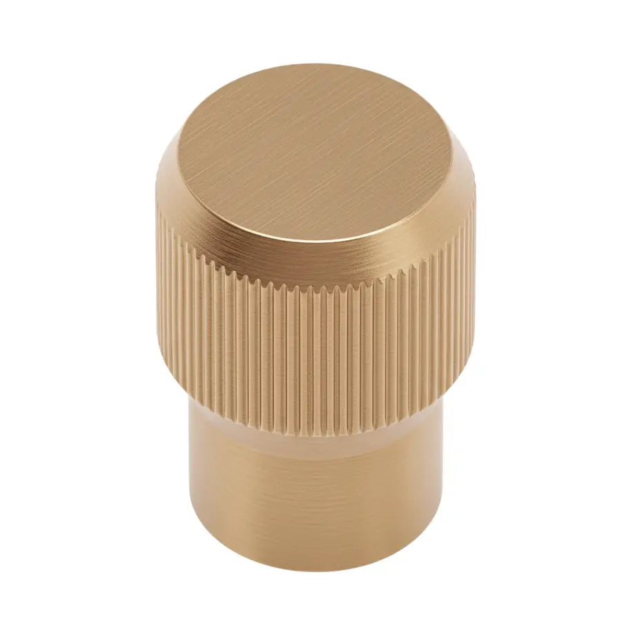 Buton mobilier Viefe Brooklyn, alamă cava periată, Ø 20 mm