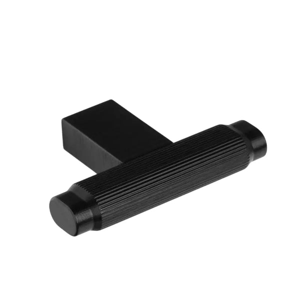 Buton mobilier Viefe Brooklyn, negru periat, 55 × 37 mm