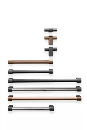 Buton mobilier Viefe Casey, maro metalic texturat și bronz mat, 60 × 44,3 mm - imagine 4