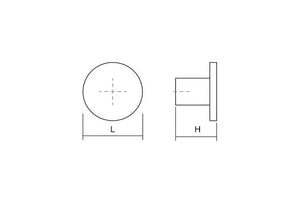 Buton mobilier Viefe Como Big, crom mat, Ø 41 mm - imagine 2