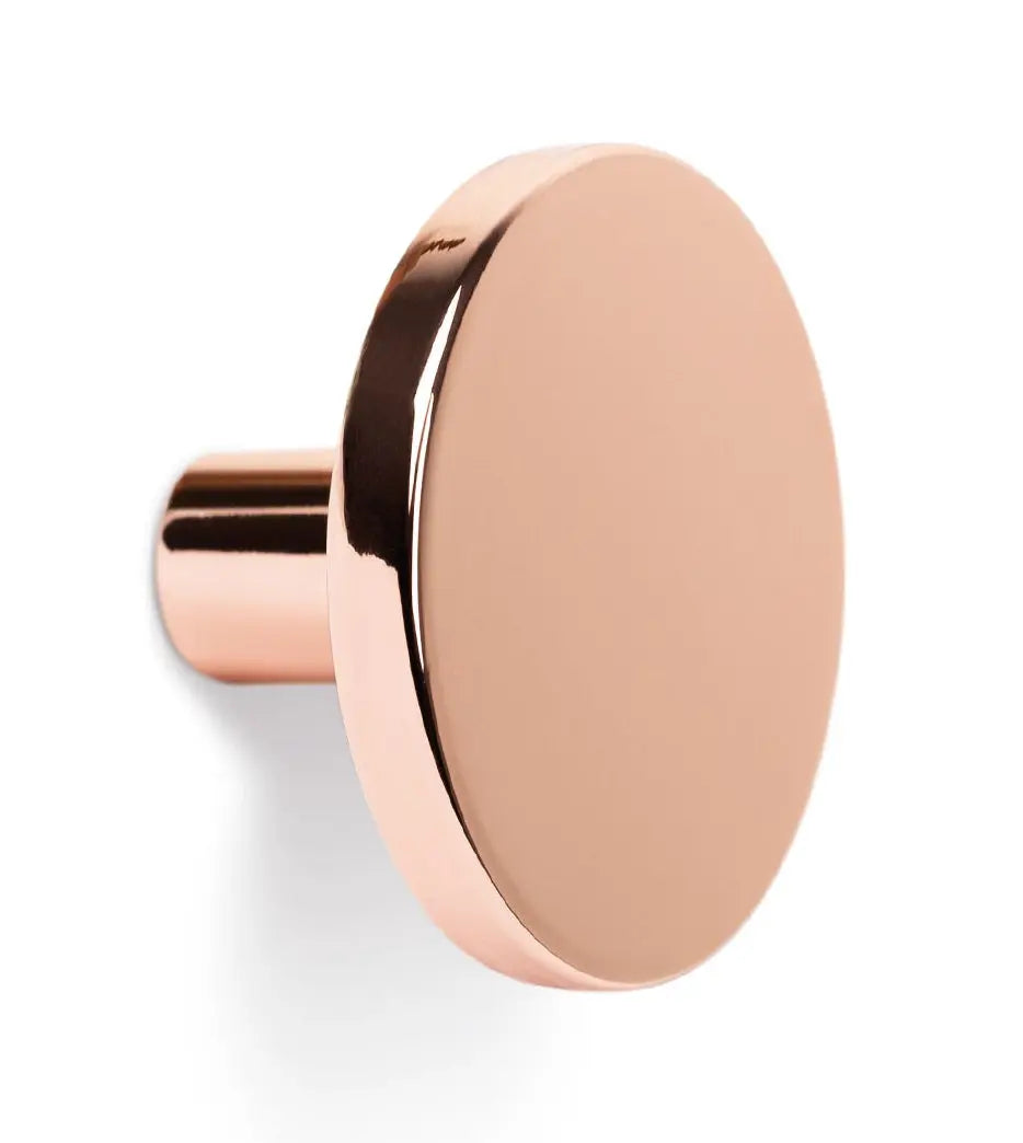 Buton mobilier Viefe Como Big, cupru lustruit, Ø 41 mm