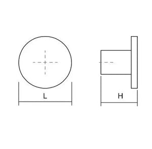 Buton mobilier Viefe Como Big, cupru periat, Ø 41 mm - imagine 5