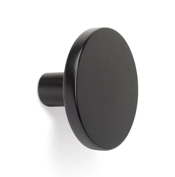 Buton mobilier Viefe Como Big, negru mat, Ø 41 mm