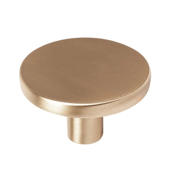 Buton mobilier Viefe Como, alamă cava periată, Ø 26 mm