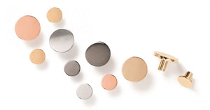 Buton mobilier Viefe Como, cupru lustruit, Ø 26 mm