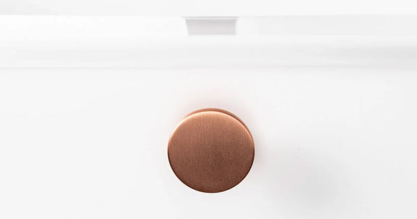 Buton mobilier Viefe Como, cupru periat, Ø 26 mm - imagine 2