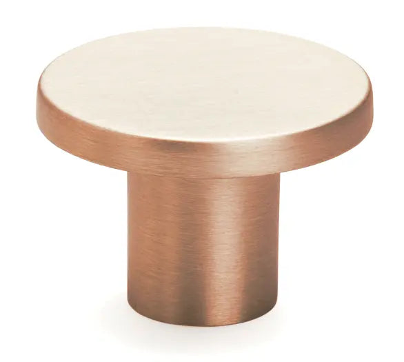 Buton mobilier Viefe Como, cupru periat, Ø 26 mm