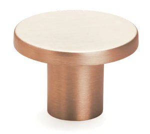 Buton mobilier Viefe Como, cupru periat, Ø 26 mm