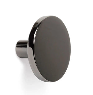 Buton mobilier Viefe Como, nichel negru lustruit, Ø 26 mm