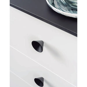 Buton mobilier Viefe Conic, negru mat, Ø 43 mm - imagine 3