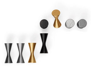 Buton mobilier Viefe Diabolo, gri periat, Ø 13,5 mm