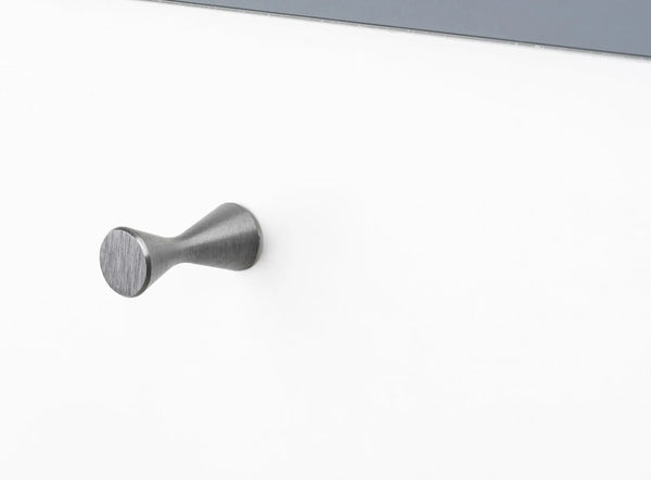 Buton mobilier Viefe Diabolo, gri periat, Ø 13,5 mm - imagine 2