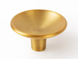 Buton mobilier Viefe Disc, alamă cava periată, Ø 50 mm - imagine 4