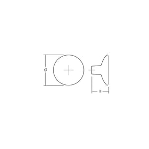 Buton mobilier Viefe Disc, alamă, Ø 50 mm - imagine 2