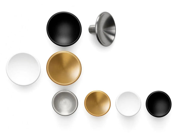 Buton mobilier Viefe Disc, alb mat, Ø 38 mm
