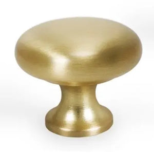 Buton mobilier Viefe Duke, alamă periată, Ø 31,4 mm