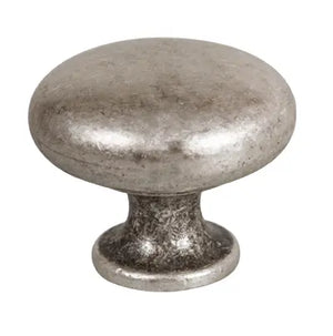 Buton mobilier Viefe Duke, argint antichizat, Ø 31,4 mm