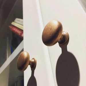 Buton mobilier Viefe Duke, cupru antichizat, Ø 31,4 mm - imagine 3