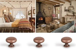 Buton mobilier Viefe Duke, cupru antichizat, Ø 31,4 mm - imagine 4