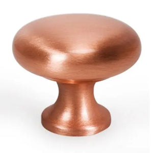Buton mobilier Viefe Duke, cupru periat, Ø 31,4 mm