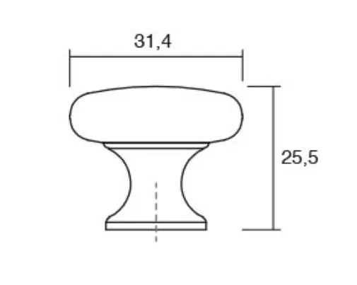 Buton mobilier Viefe Duke, negru mat, Ø 31,4 mm - imagine 5