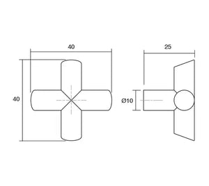 Buton mobilier Viefe Equis, crom lucios, 40 × 40 mm - imagine 4