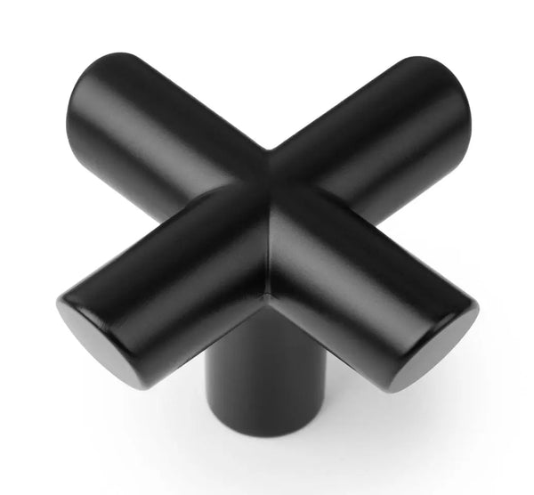 Buton mobilier Viefe Equis, negru mat, 40 × 40 mm - imagine 4