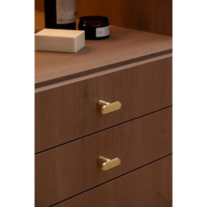 Buton mobilier Viefe Fase, alamă cava periată, 52 mm - imagine 2