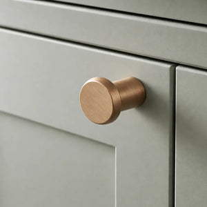 Buton mobilier Viefe Fase, alamă cava periată, Ø 23 mm - imagine 2