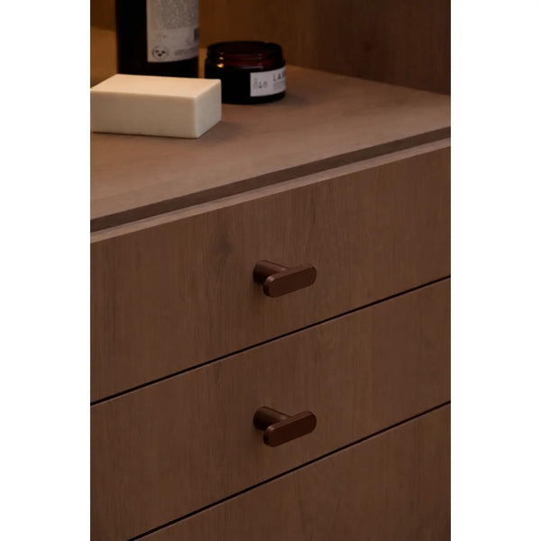 Buton mobilier Viefe Fase, bronz periat, 52 mm - imagine 2