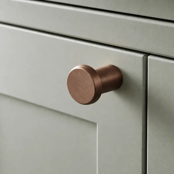 Buton mobilier Viefe Fase, bronz periat, Ø 23 mm - imagine 2