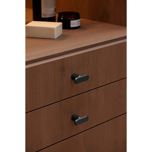 Buton mobilier Viefe Fase, negru periat, 52 mm - imagine 2