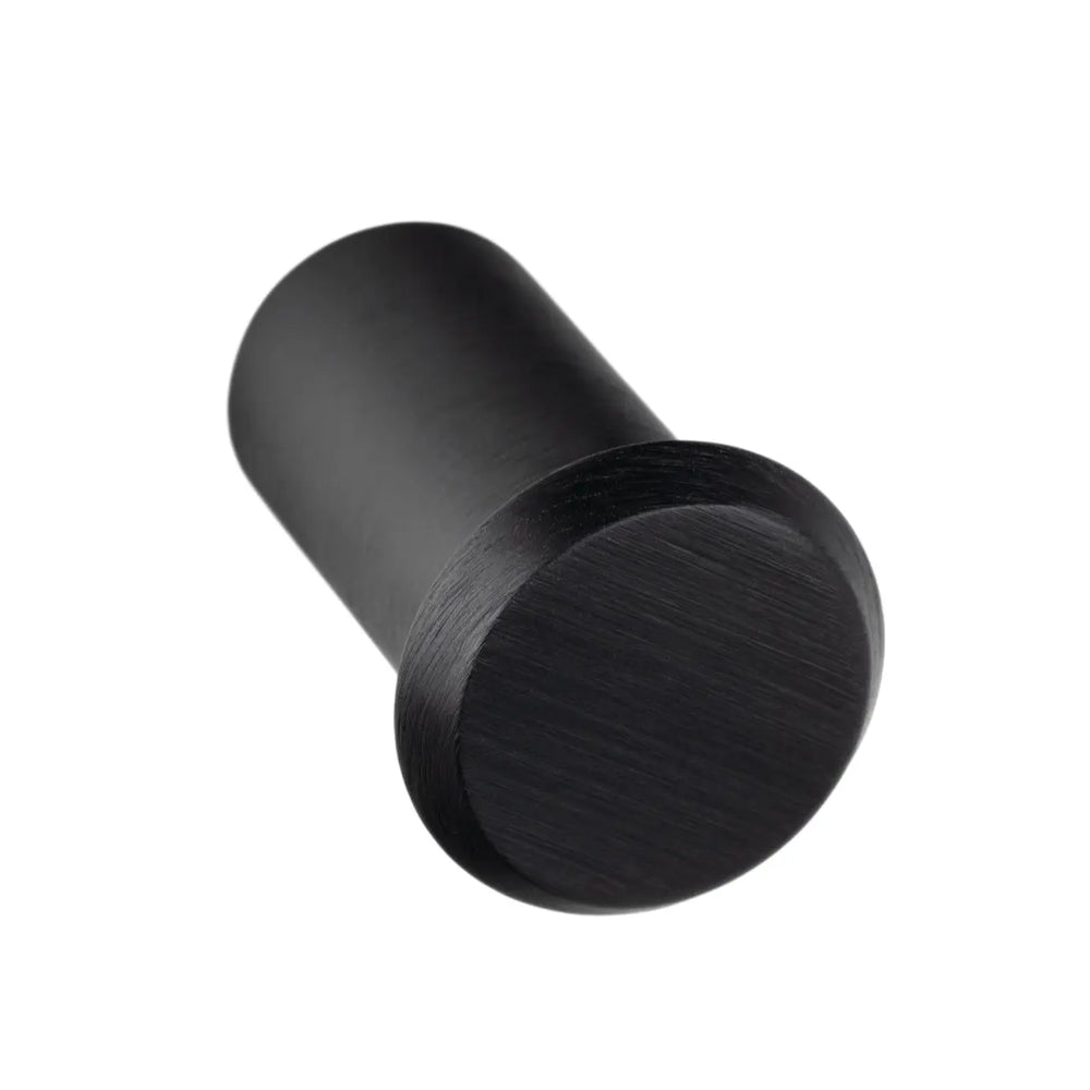 Buton mobilier Viefe Fase, negru periat, Ø 23 mm