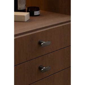 Buton mobilier Viefe Fase, negru titan lustruit, 52 mm - imagine 2