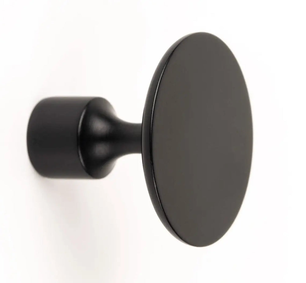 Buton mobilier Viefe Floid, negru mat, Ø 34,8 mm