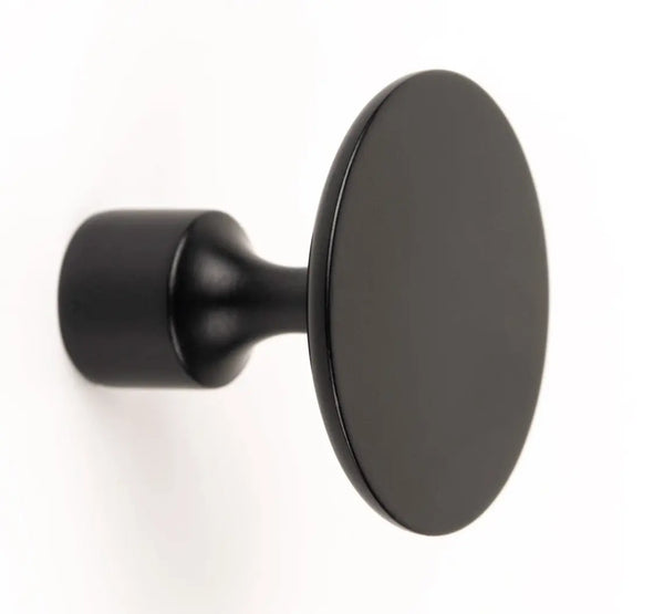 Buton mobilier Viefe Floid, negru mat, Ø 34,8 mm