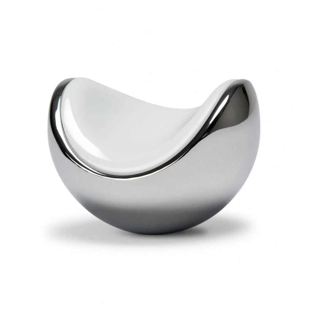 Buton mobilier Viefe Fruit, crom lucios și alb, 40 mm