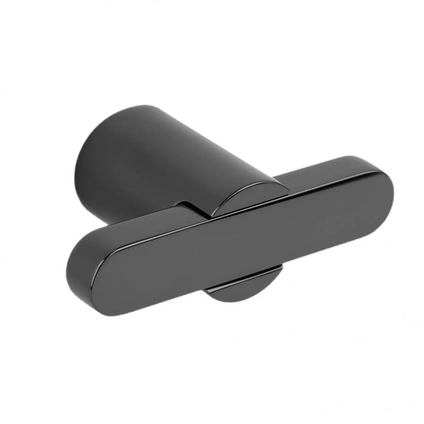 Buton mobilier Viefe Fusion, negru titan lustruit, 58 × 31,5 mm