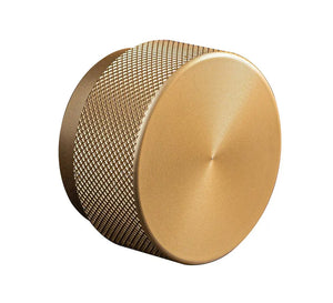 Buton mobilier Viefe Graf Big, alamă întunecată periată, Ø 50 mm
