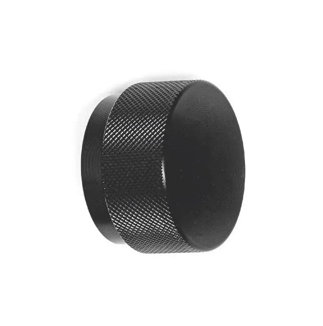 Buton mobilier Viefe Graf Big, negru periat, Ø 38 mm
